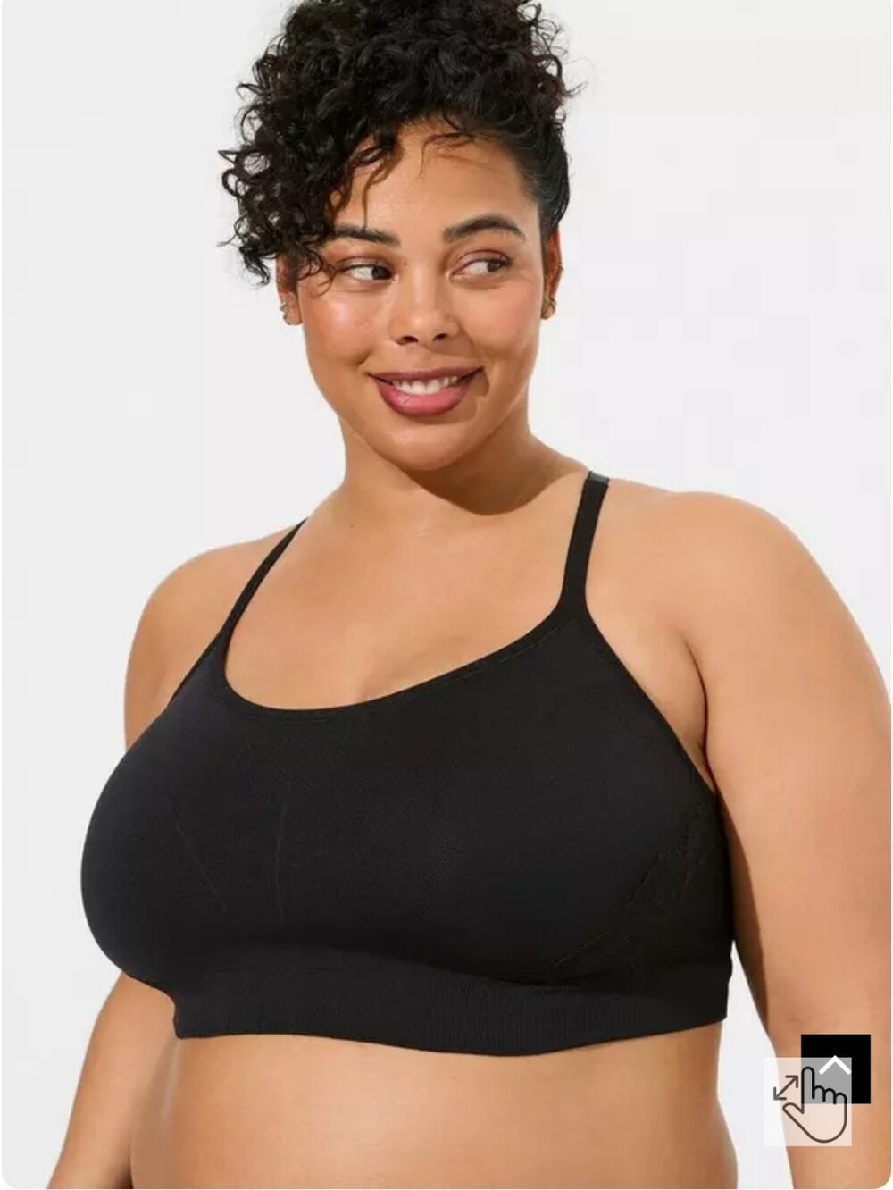 New torrid Black Seamless Racerback Bralette Without Tags Size4 Fits Like 2x